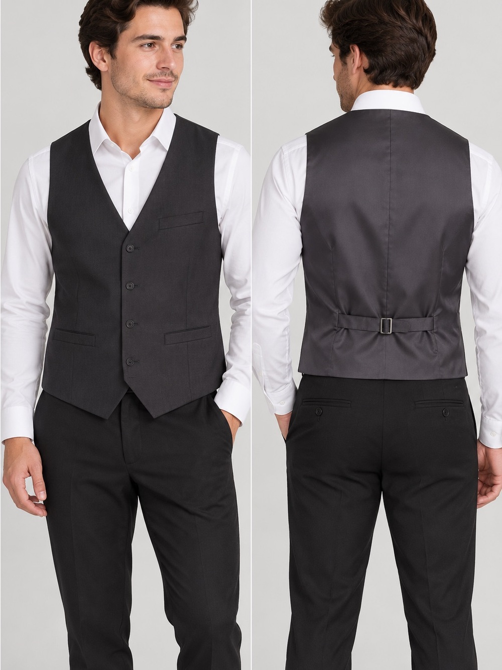 Wehilion Men’s Charcoal Gray Suit Vest Size M 40/34 NWOT